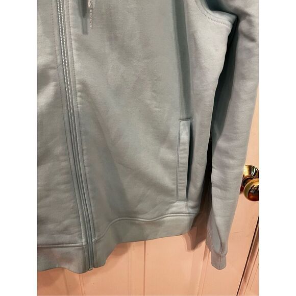 Lacoste Sport Fleece Light Blue Zip Up Hoodie sz 5 or L NWOT - Picture 2 of 15